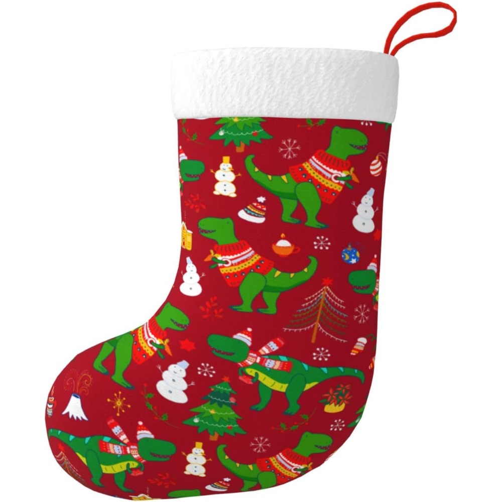 Christmas Stocking Hanging - Stoking Natal Dinosaurus Natal Lucu Ornamen
