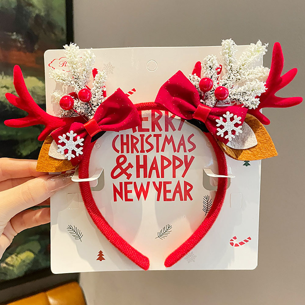 Reindeer Antlers Headband - Aksesoris Rambut Lucu Ramah Lingkungan Ikat