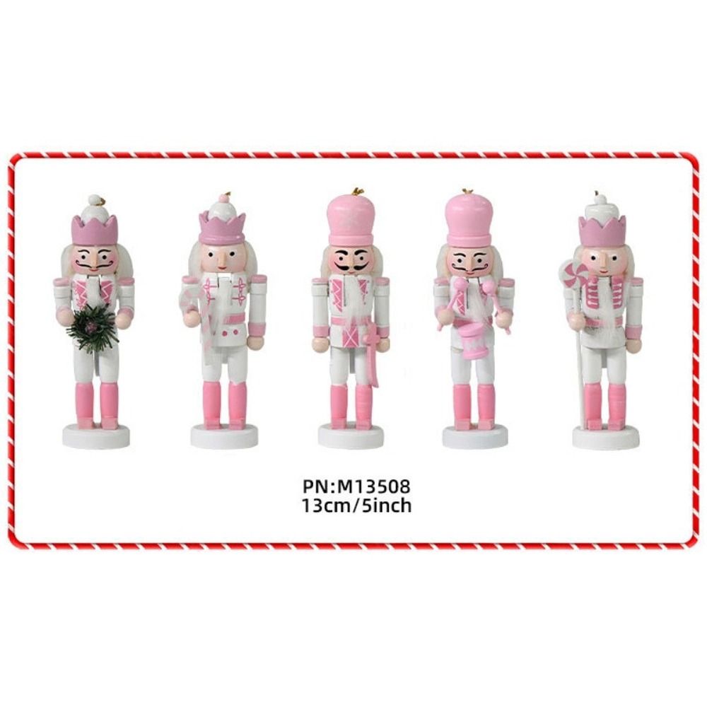 Nutcracker Figurine - 5PCS Bubuk Macarone Natal Nutcracker Prajurit