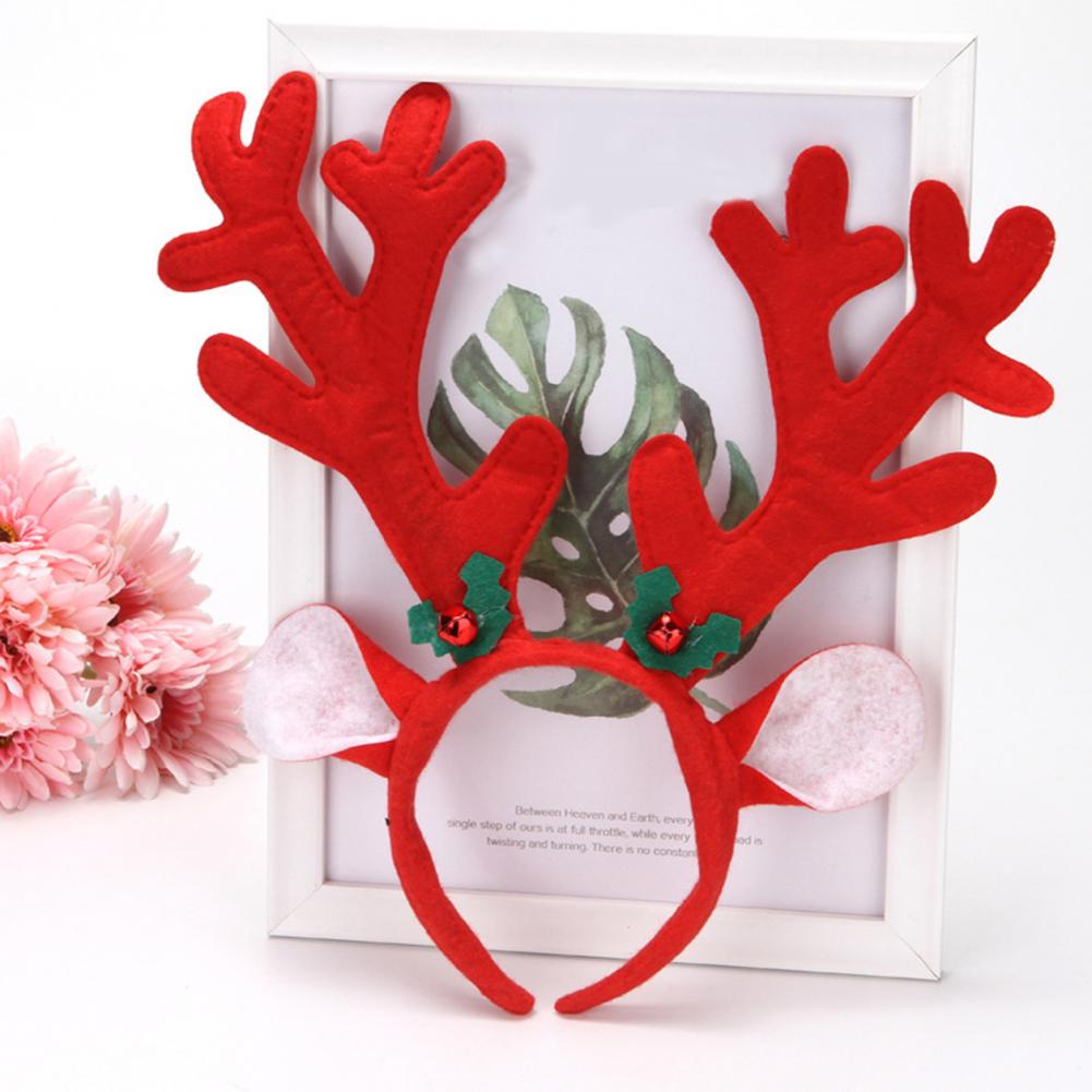 Reindeer Antlers Headband - Headband Santa dengan Tanduk Rusa Natal