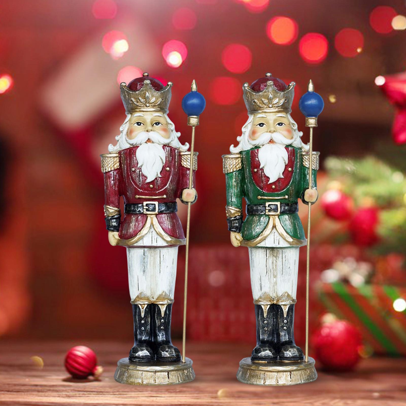 Nutcracker Figurine - 10 inci Resin pemecah kacang natal