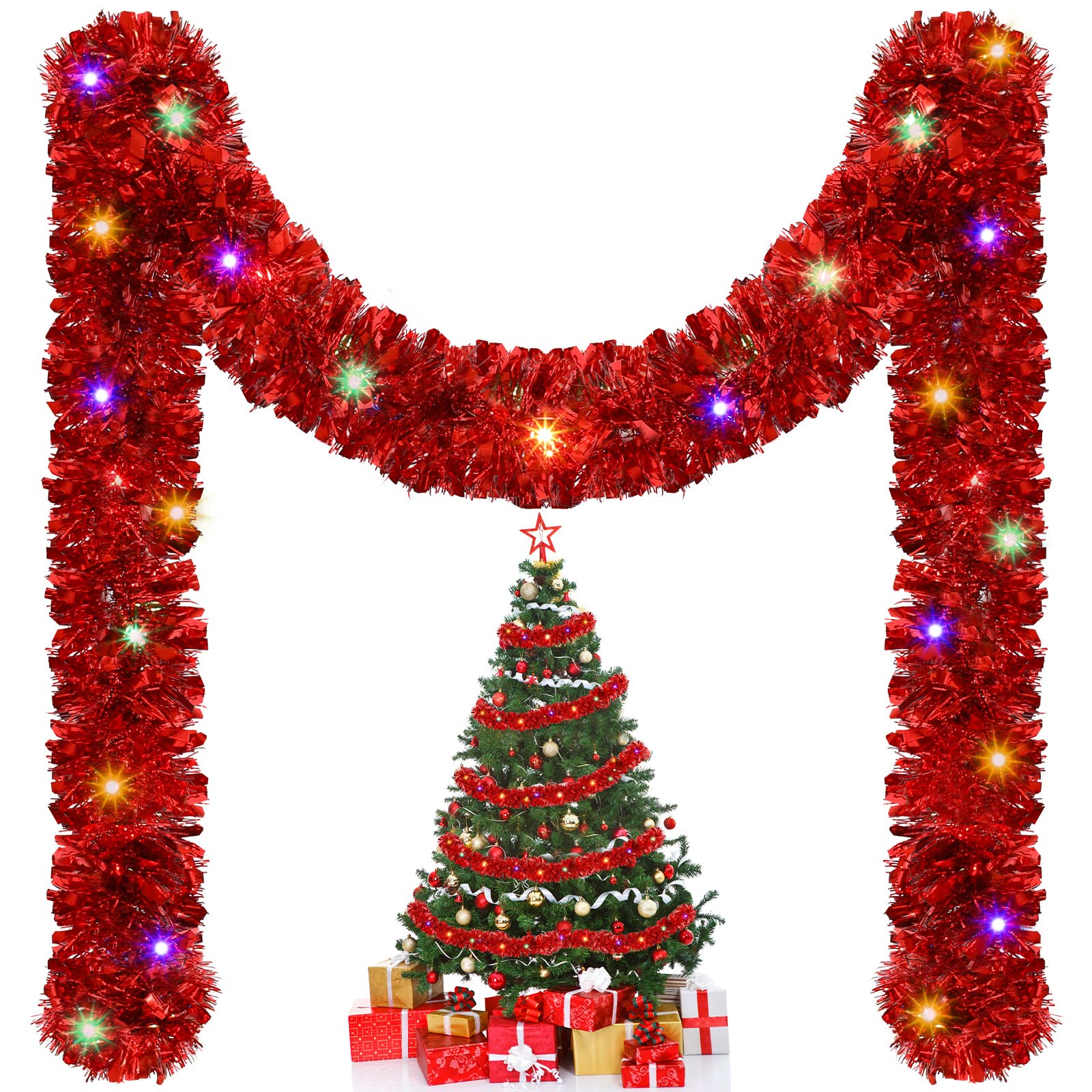 Tinsel Garland Decoration - 1/3 Buah Dekorasi Karangan Bunga Perada