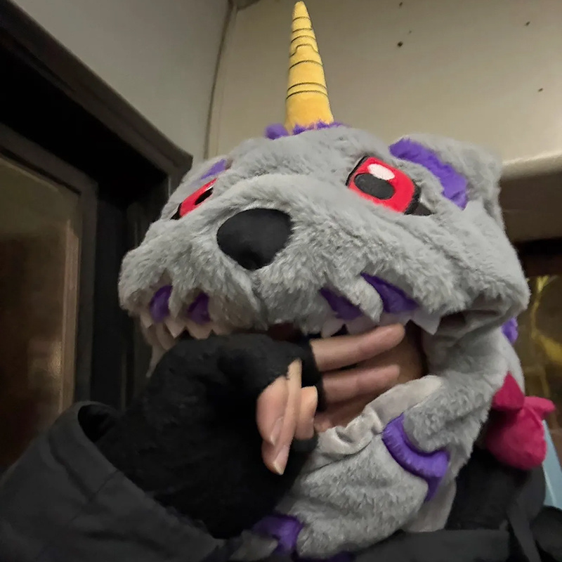Santa Hat Plush - Animasi Digimon petualangan Gabumon topi mewah
