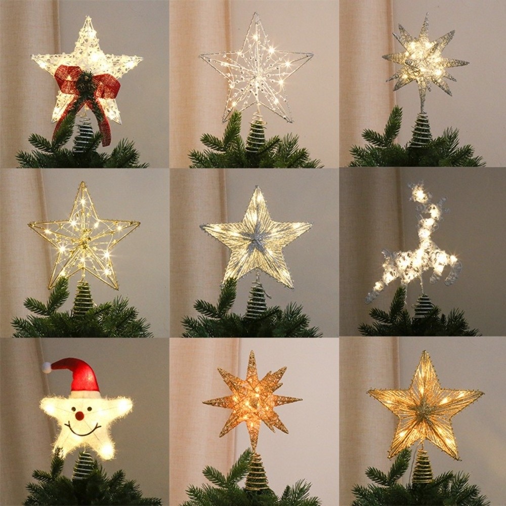 Hiasan Puncak Pohon Natal Bint - Star Tree Topper ulasan dan harga