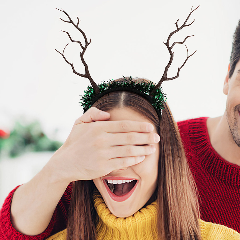 16Pcs Bando Tanduk Rusa Natal, - Reindeer Antlers Headband ulasan dan harga