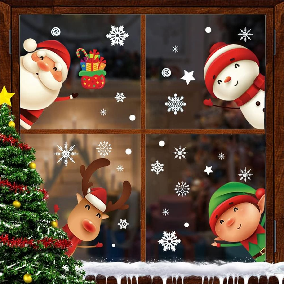 Barang baru 80PCS Stiker Jende - Snowflake Window Decal ulasan dan harga