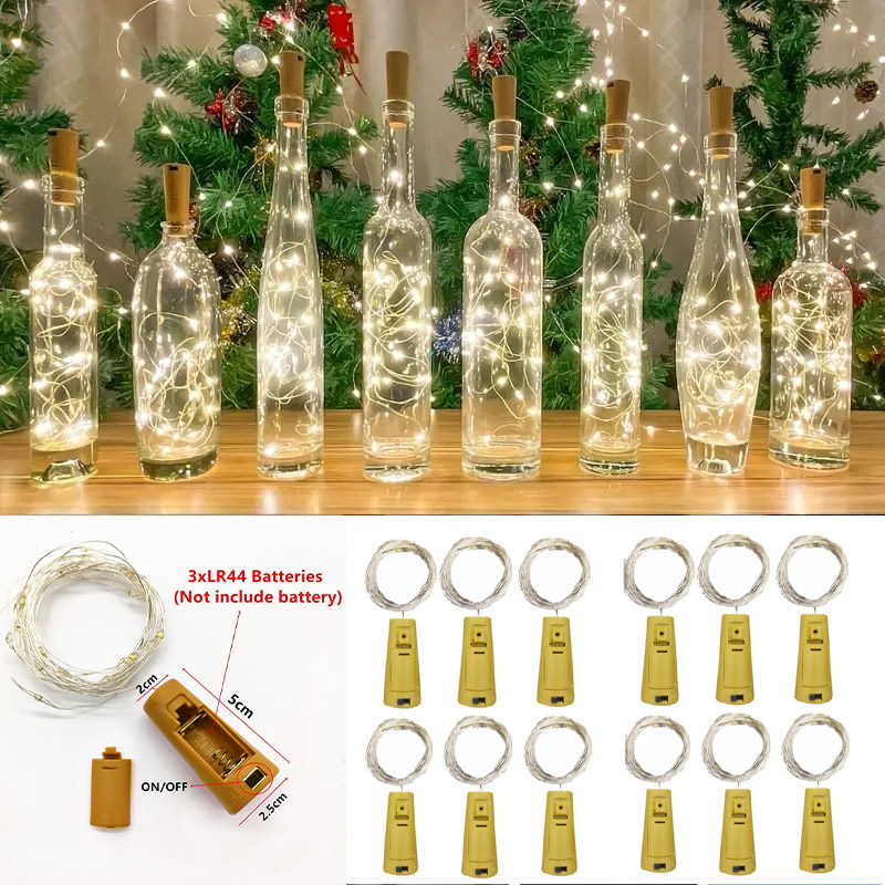 6 Buah Lampu LED Botol Anggur  - Led Fairy String Lights ulasan dan harga