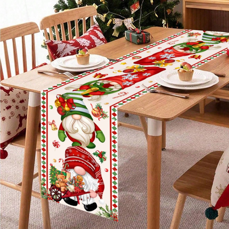 Taplak Meja Natal Bendera Meja - Christmas Table Runner ulasan dan harga