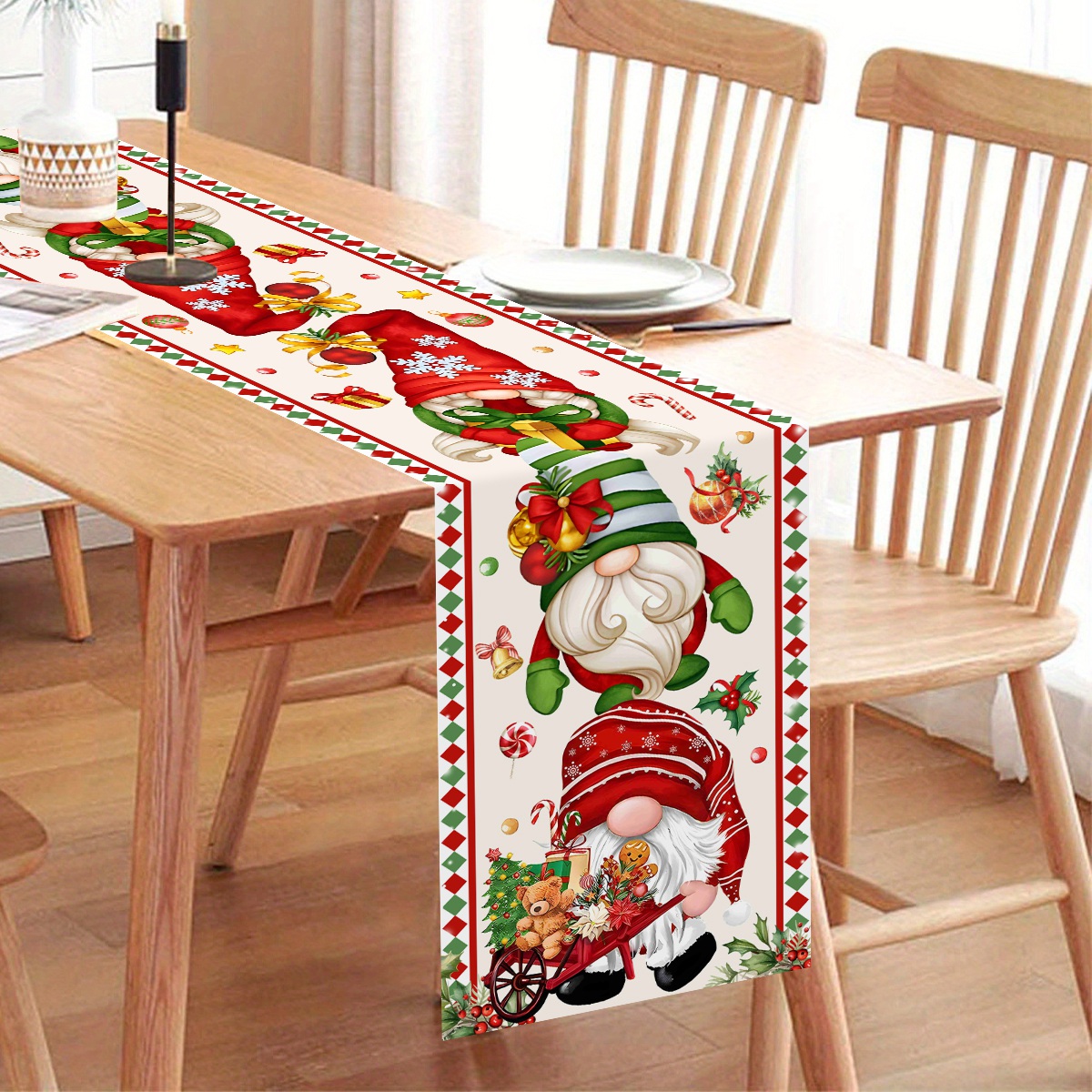 Taplak Meja Natal Bendera Meja - Christmas Table Runner ulasan dan harga