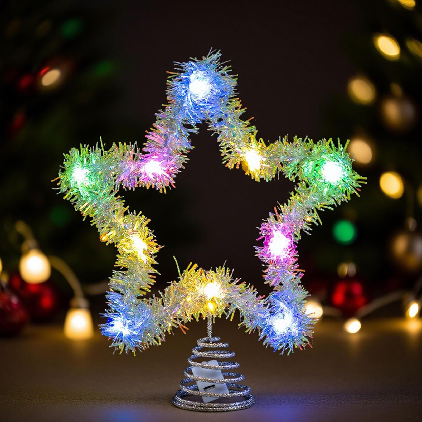 Hiasan Puncak Pohon Natal Bent - Star Tree Topper ulasan dan harga