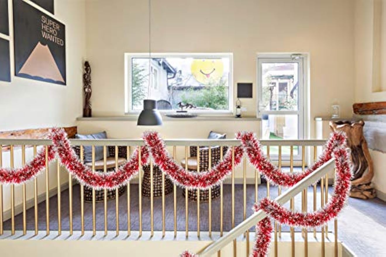 Dekorasi Natal, 2M, pita logam - Tinsel Garland Decoration ulasan dan harga
