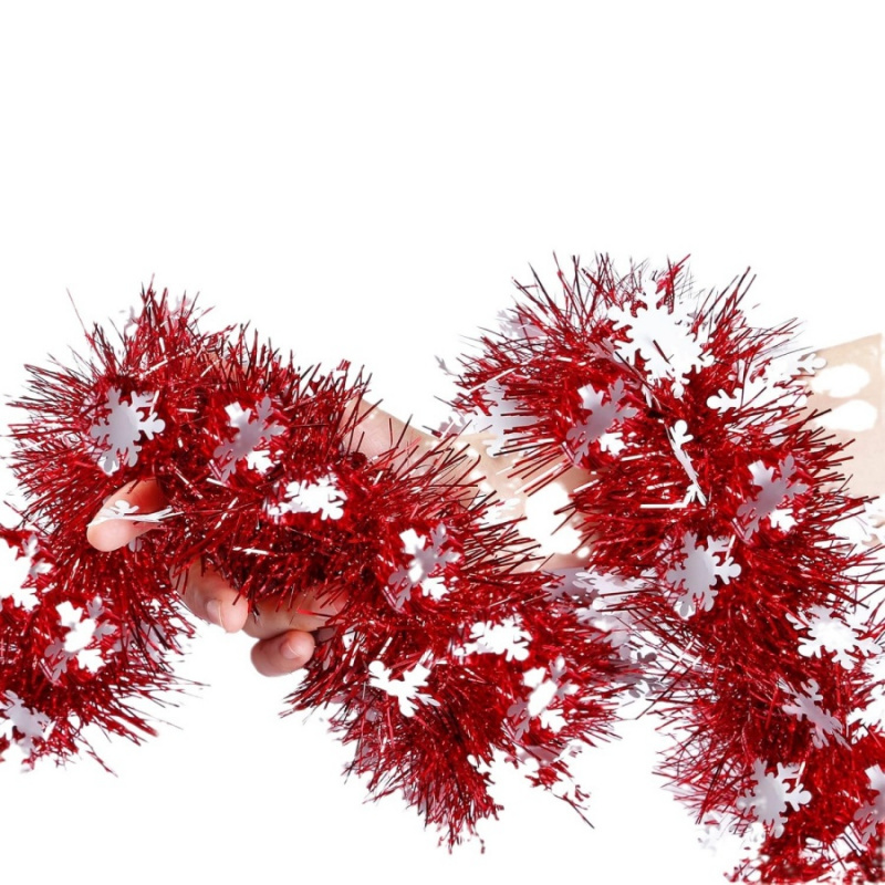 1 Buah Hiasan Natal Bentuk Kep - Tinsel Garland Decoration ulasan dan harga
