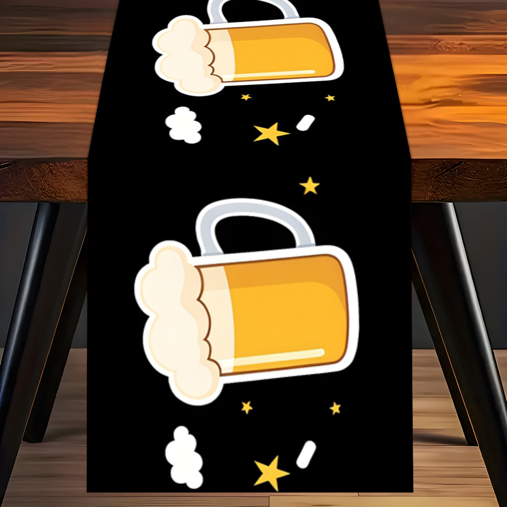 1 Buah Taplak Meja Cetak Datar - Christmas Table Runner ulasan dan harga