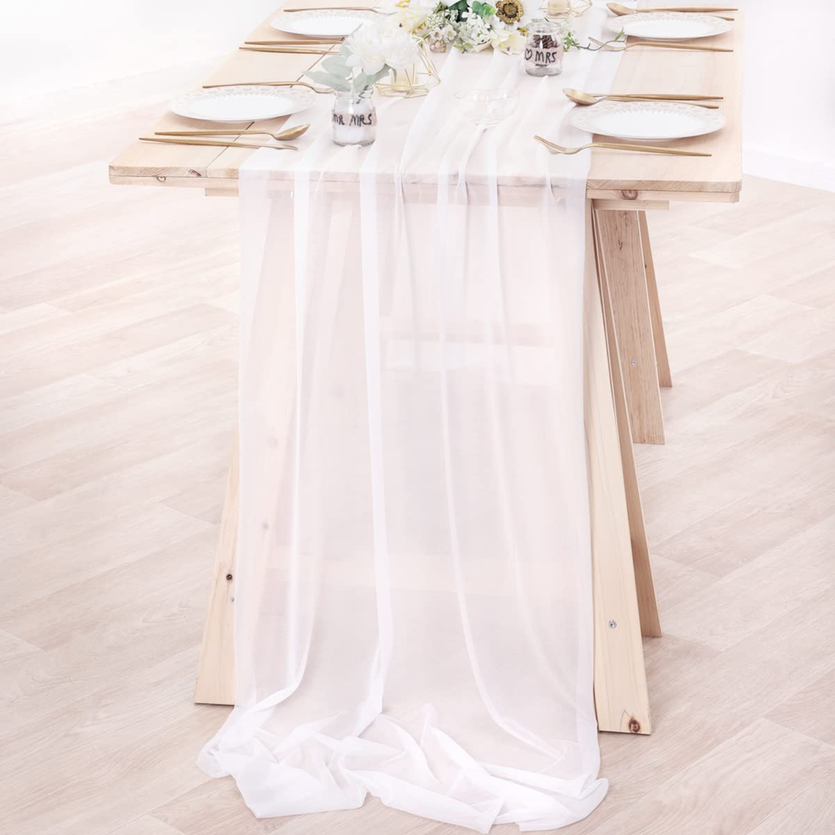 Taplak meja sifon Nude tipis k - Christmas Table Runner ulasan dan harga