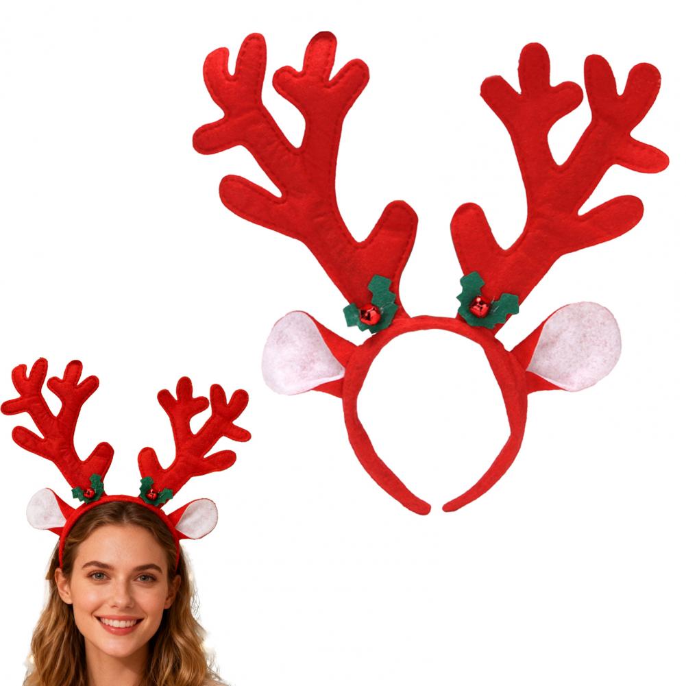 Headband Santa dengan Tanduk R - Reindeer Antlers Headband ulasan dan harga