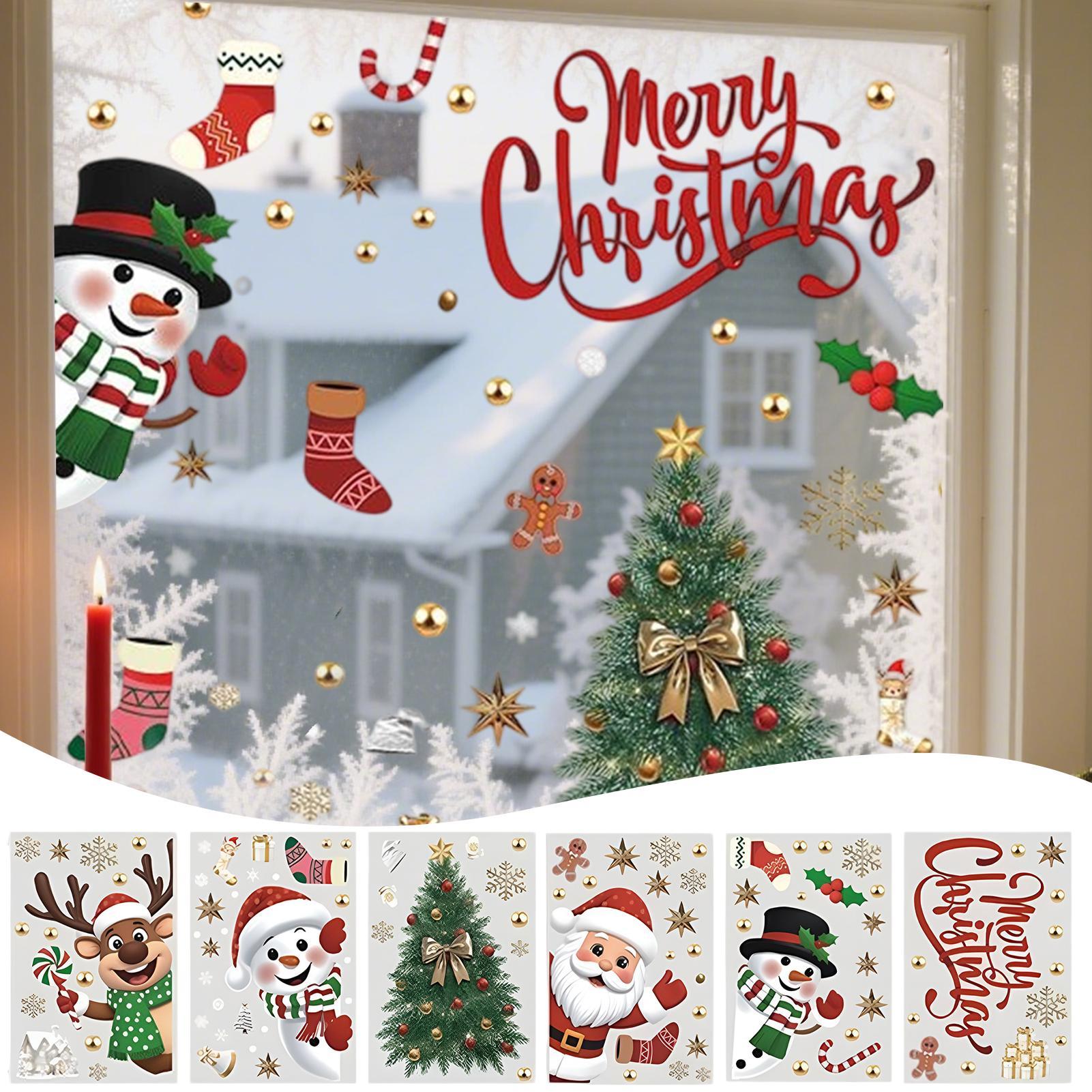 Stiker Jendela Natal Liburan S - Snowflake Window Decal ulasan dan harga