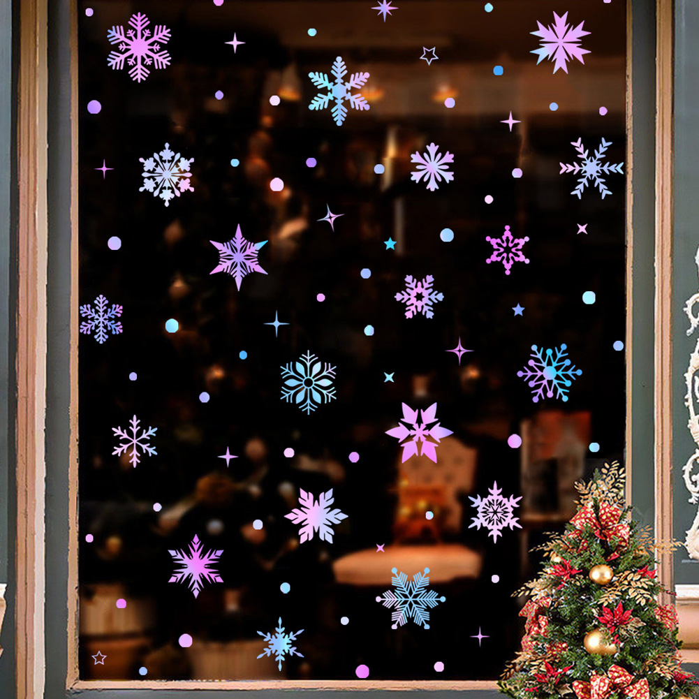 Stiker Dinding Kepingan Salju  - Snowflake Window Decal ulasan dan harga