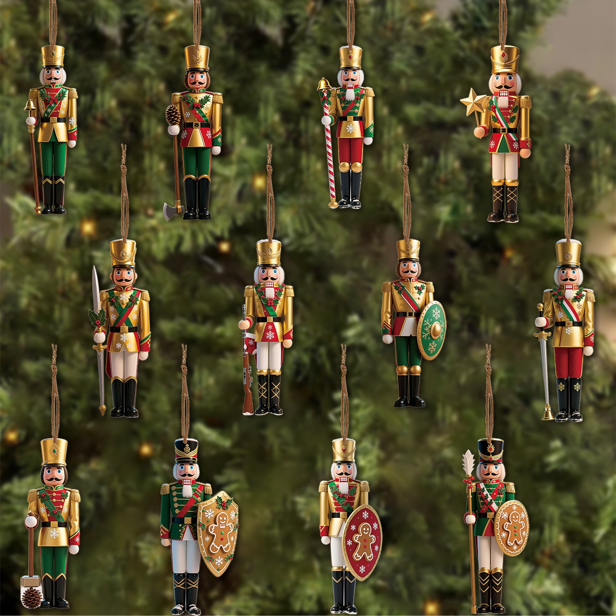 12pcs Ornamen Prajurit Nutcrac - Nutcracker Figurine ulasan dan harga