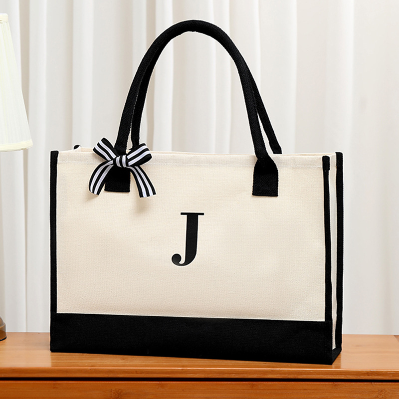 Tas jinjing huruf kanvas seder - Ribbon Bow Gift ulasan dan harga