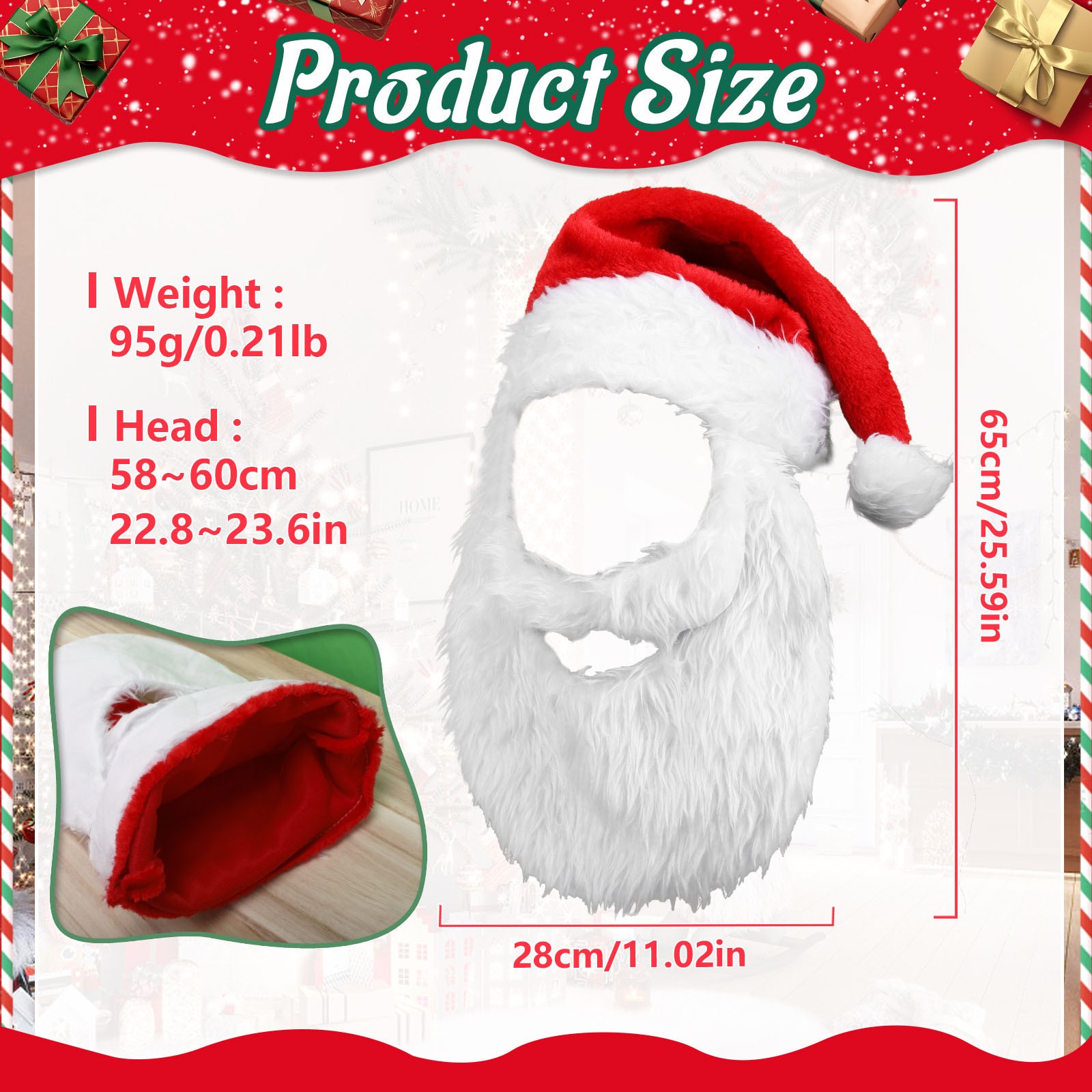 Baru topi Natal mewah bola dew - Santa Hat Plush ulasan dan harga