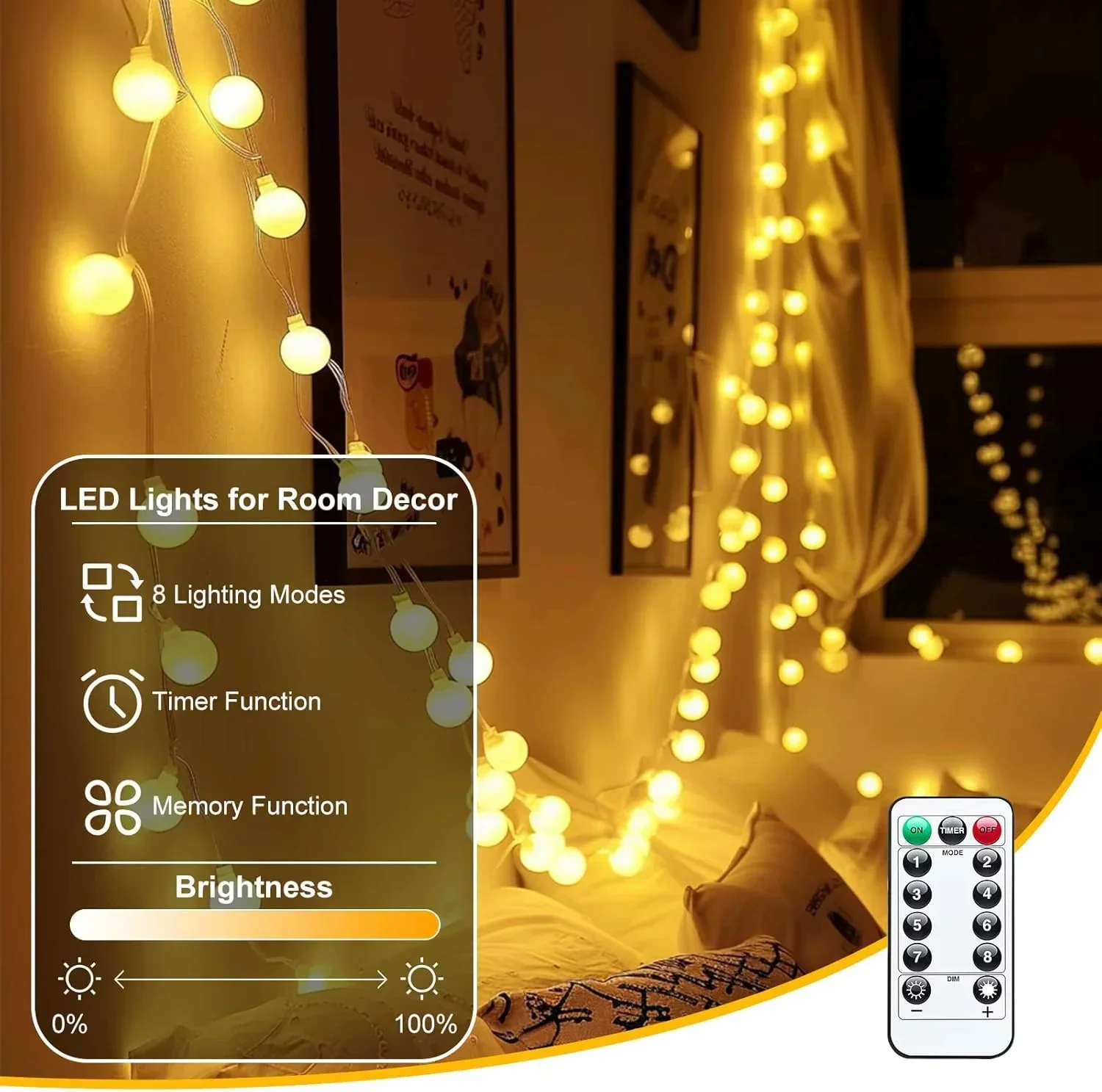 Lampu Tali Bola LED USB 6M 10M - Led Fairy String Lights ulasan dan harga