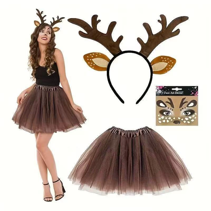Set Kostum Rusa Kutub: Ikat Ke - Reindeer Antlers Headband ulasan dan harga