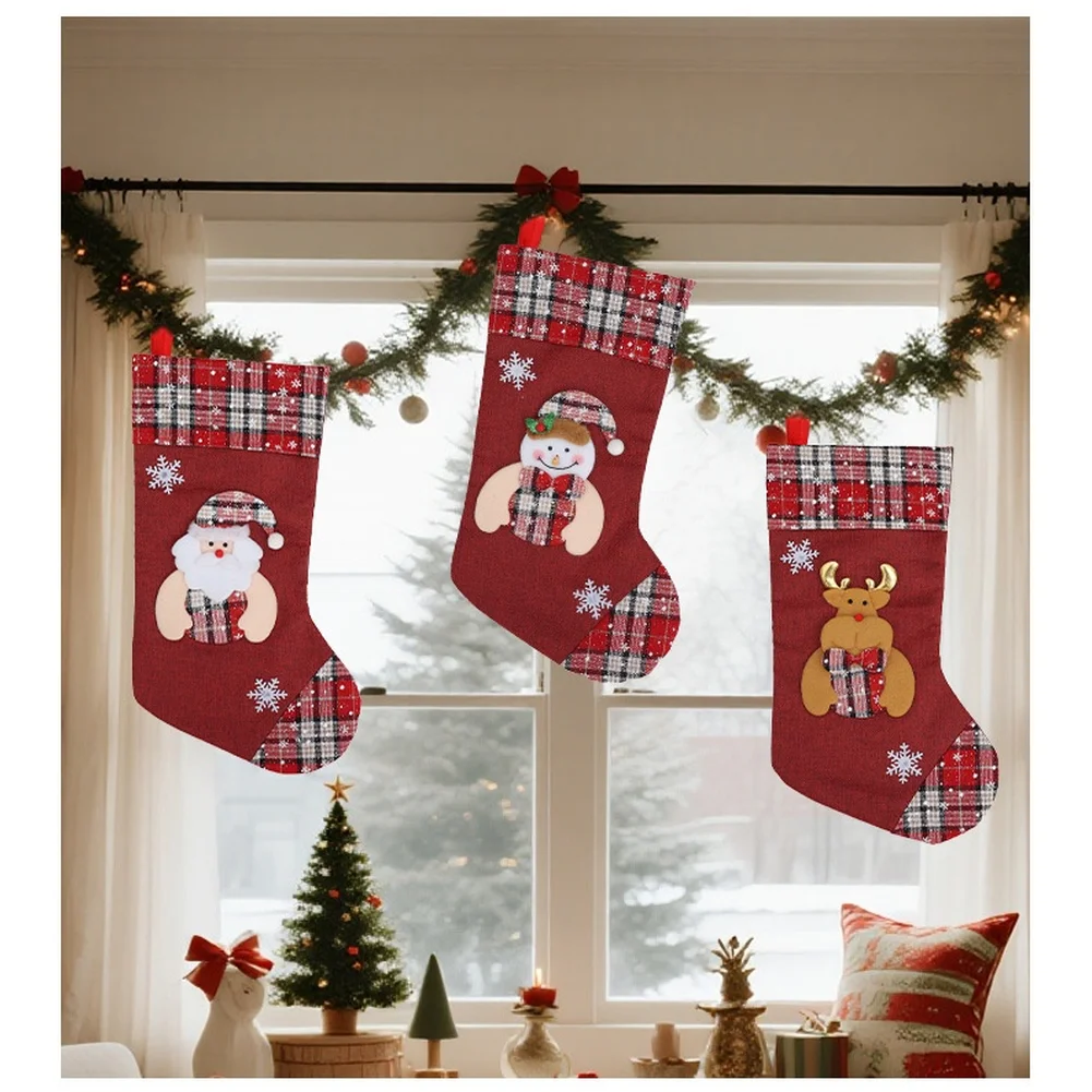 1 buah Kantong Hadiah Natal da - Christmas Stocking Hanging ulasan dan harga