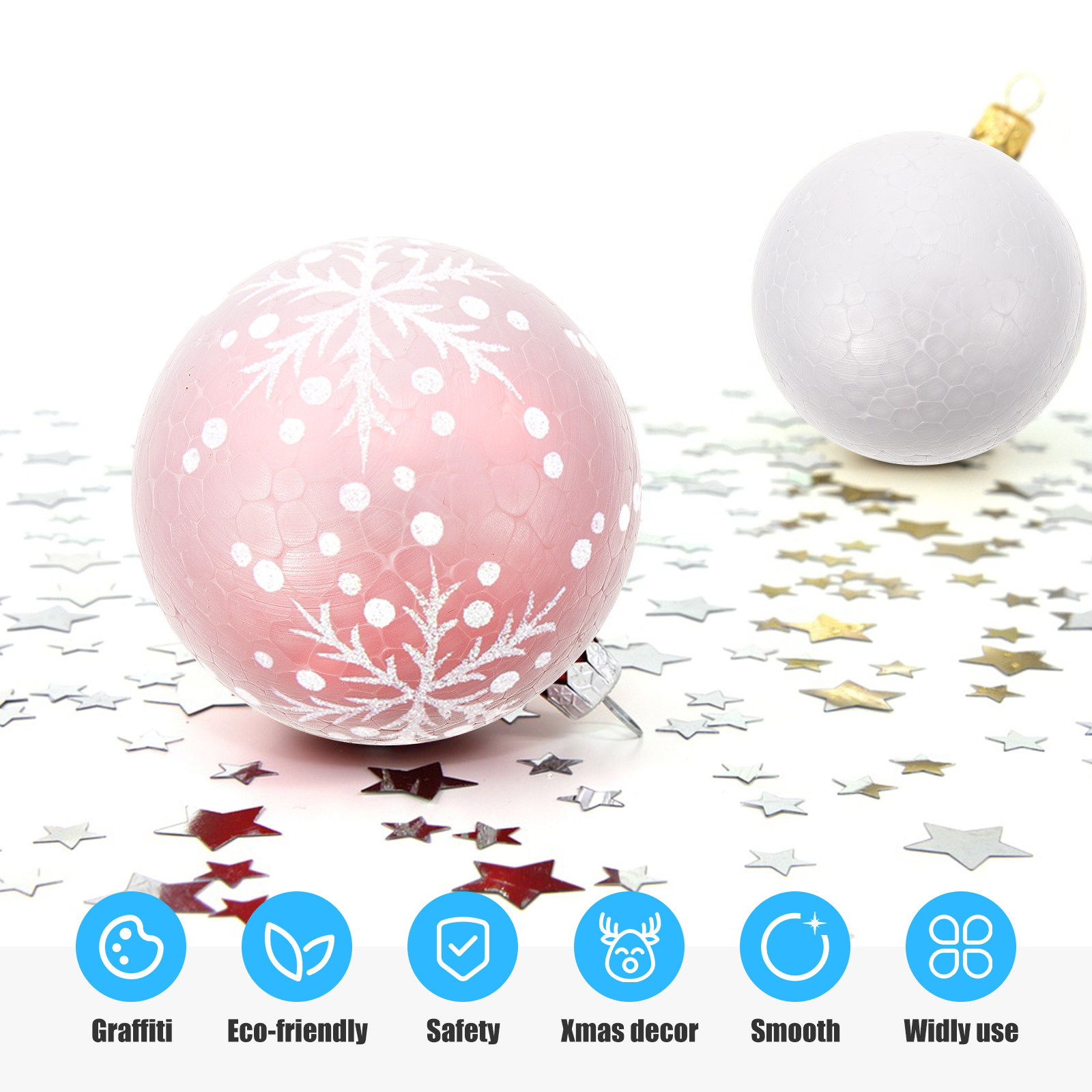 20Pcs Set Bola Busa Halus untu - Ornament Ball Set ulasan dan harga