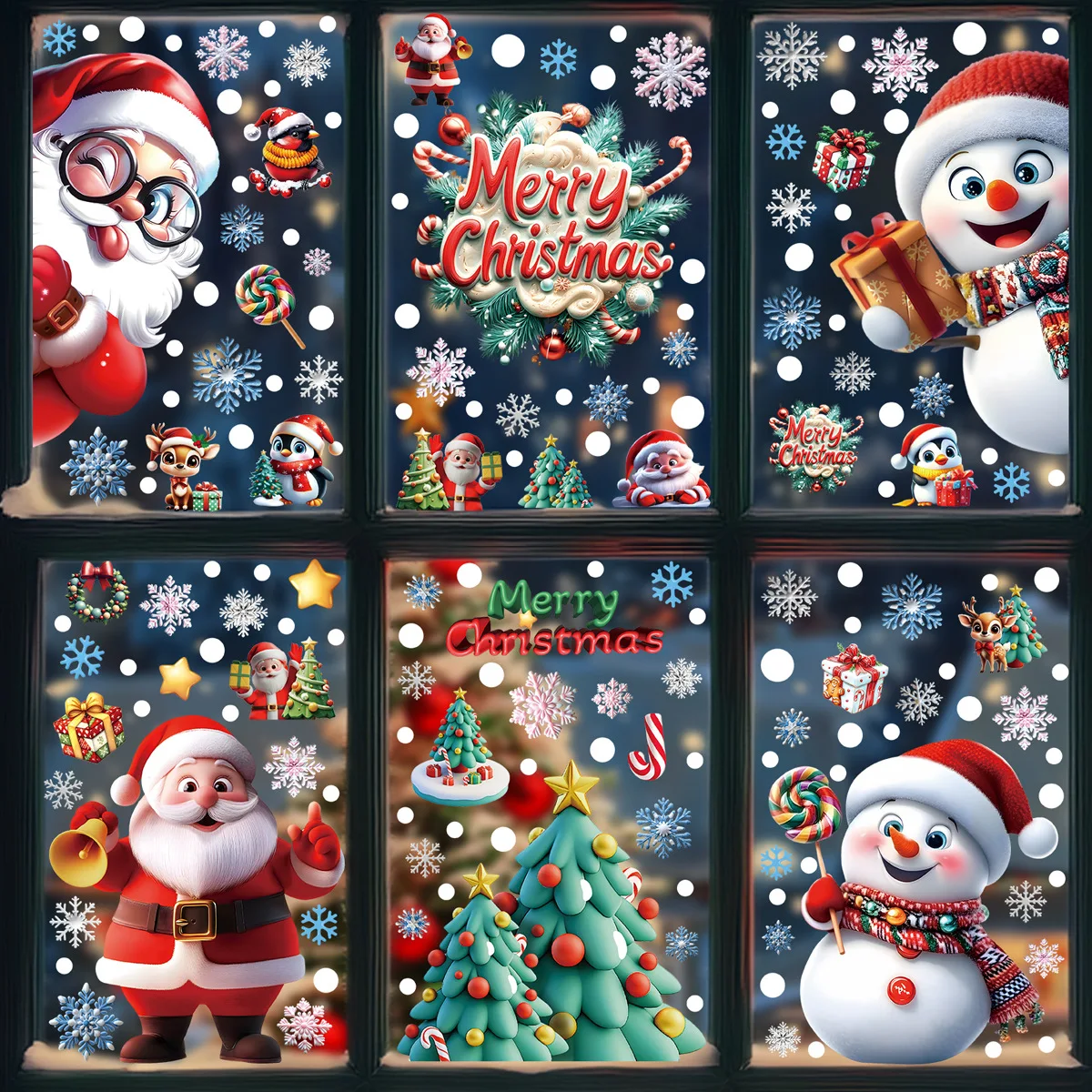 Stiker Jendela Natal 2025 - Gi - Snowflake Window Decal ulasan dan harga