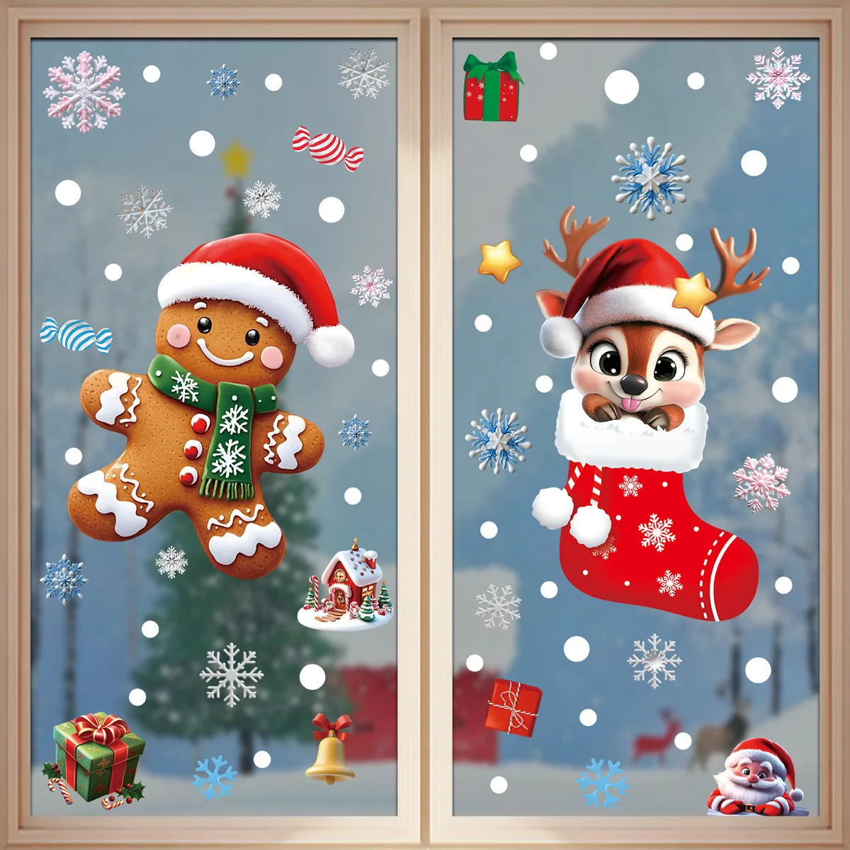 Stiker Jendela Natal 2025 - Gi - Snowflake Window Decal ulasan dan harga