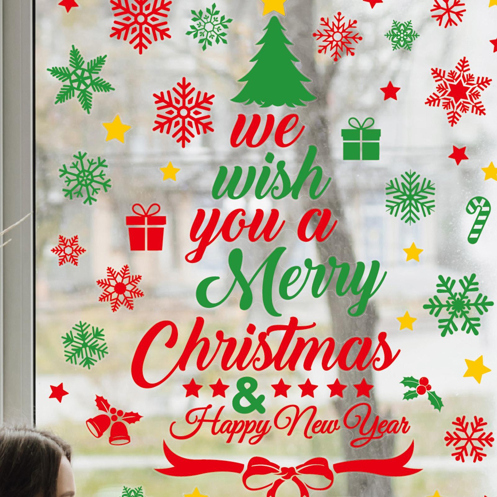3 Buah Stiker Dinding Natal St - Snowflake Window Decal ulasan dan harga