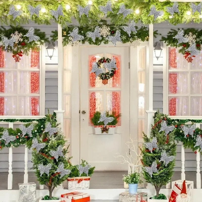 Klip Kupu-kupu Berongga Berkil - Christmas Wreath Fake ulasan dan harga