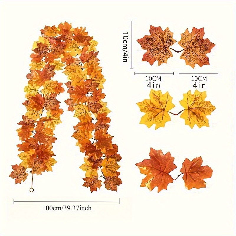 Karangan Daun Maple Buatan Mus - Christmas Wreath Fake ulasan dan harga