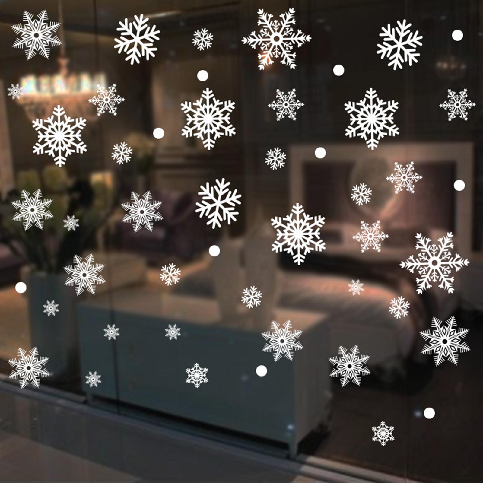 Stiker Jendela Motif Salju Nat - Snowflake Window Decal ulasan dan harga