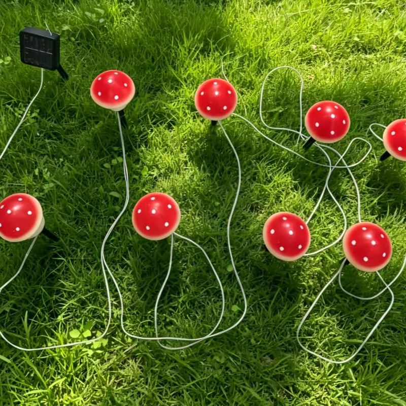 Lampu Tali Jamur Tenaga Surya  - Christmas Lights Outdoor ulasan dan harga